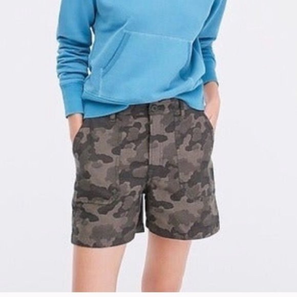 J. Crew Shorts J Crew Cargo High Rise Camo Print Shorts Size 2 Euc